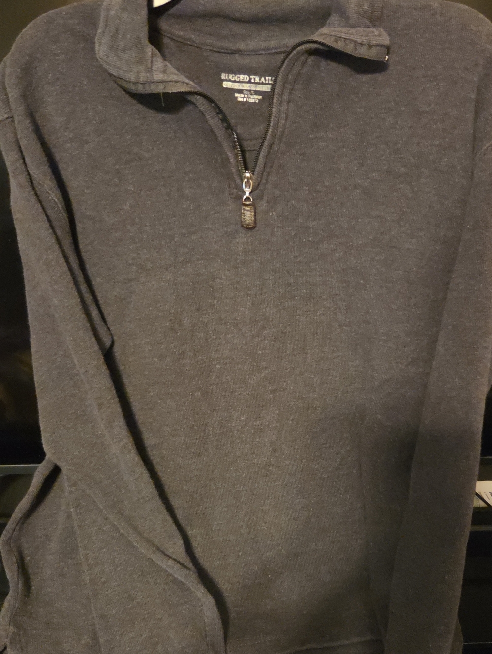 Men's Charcoal Half-Zip Sweater